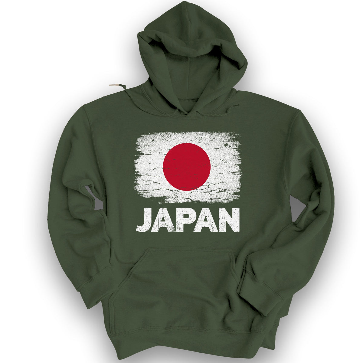 Japan Vintage Flag Hoodie - Military Green
