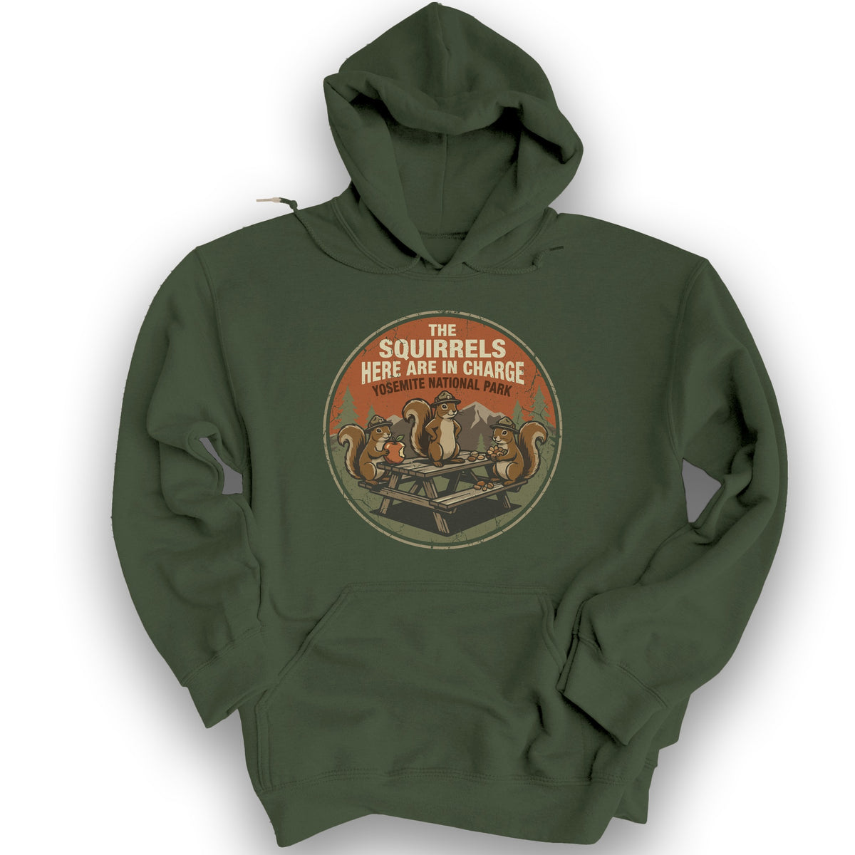 2026022204 The Squirrels Here In The Charge - Gildan 18500 Hoodie - Military Green