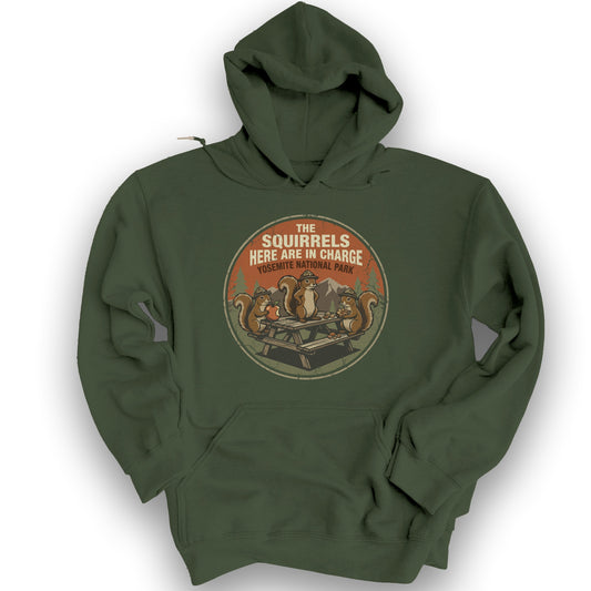 2026022204 The Squirrels Here In The Charge - Gildan 18500 Hoodie - Military Green
