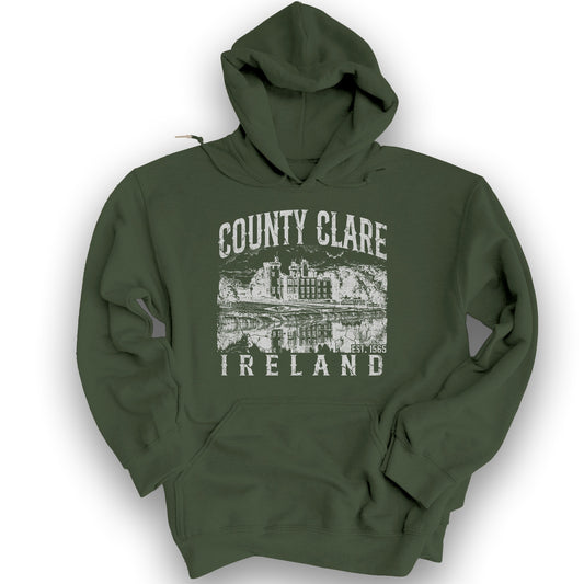 County Clare Hoodie - Military Green