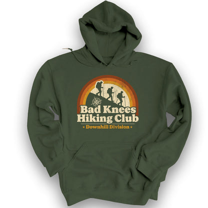 Bad Knees Hiking Club Hoodie - Military Green