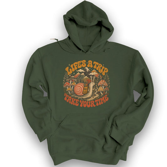 Life's a Trip Hoodie - Military Green