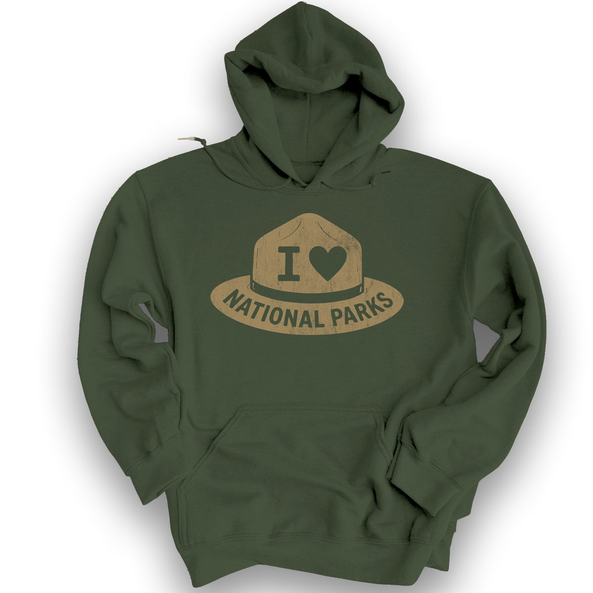 Parks Ranger Hat Hoodie - Military Green