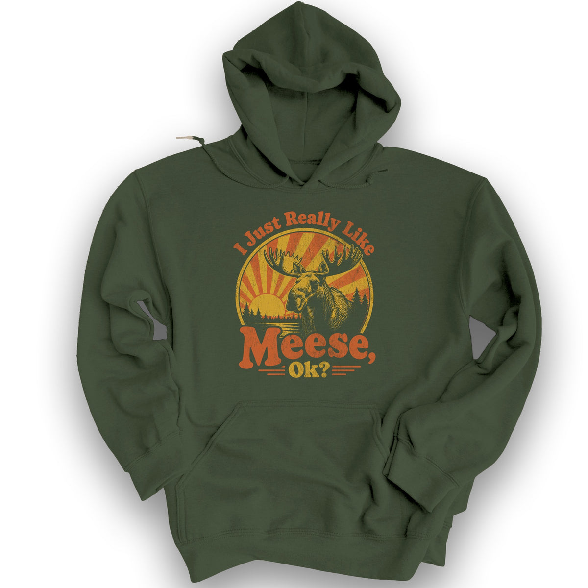 Really Like Meese Hoodie - Military Green