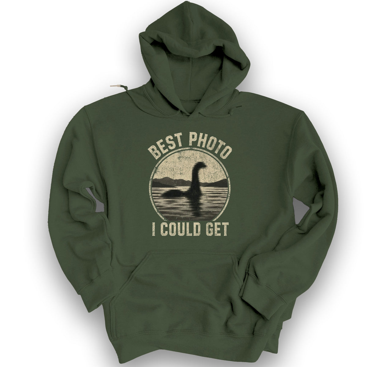 Loch Ness Photo Hoodie - Military Green