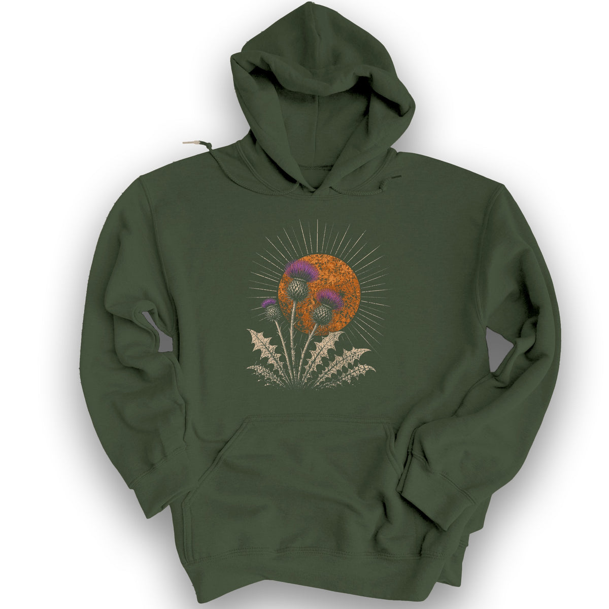 Thistle Sunset Hoodie - Military Green