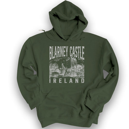 Blarney Castle Ireland Sketch Hoodie - Military Green