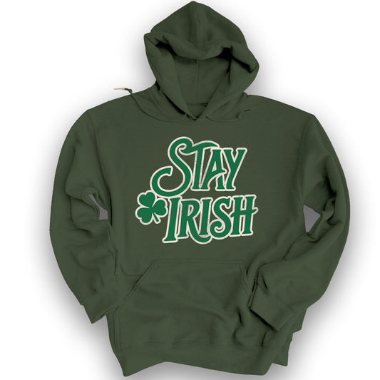 Stay Irish Hoodie - Military Green