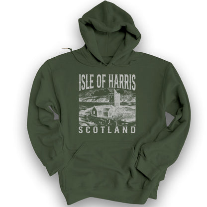 Isle of Harris Sketch Hoodie - Military Green