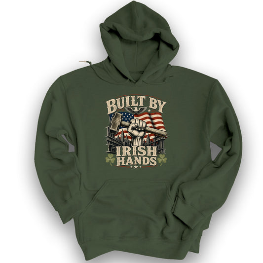 Bulit By Irish Hands Hoodie - Military Green