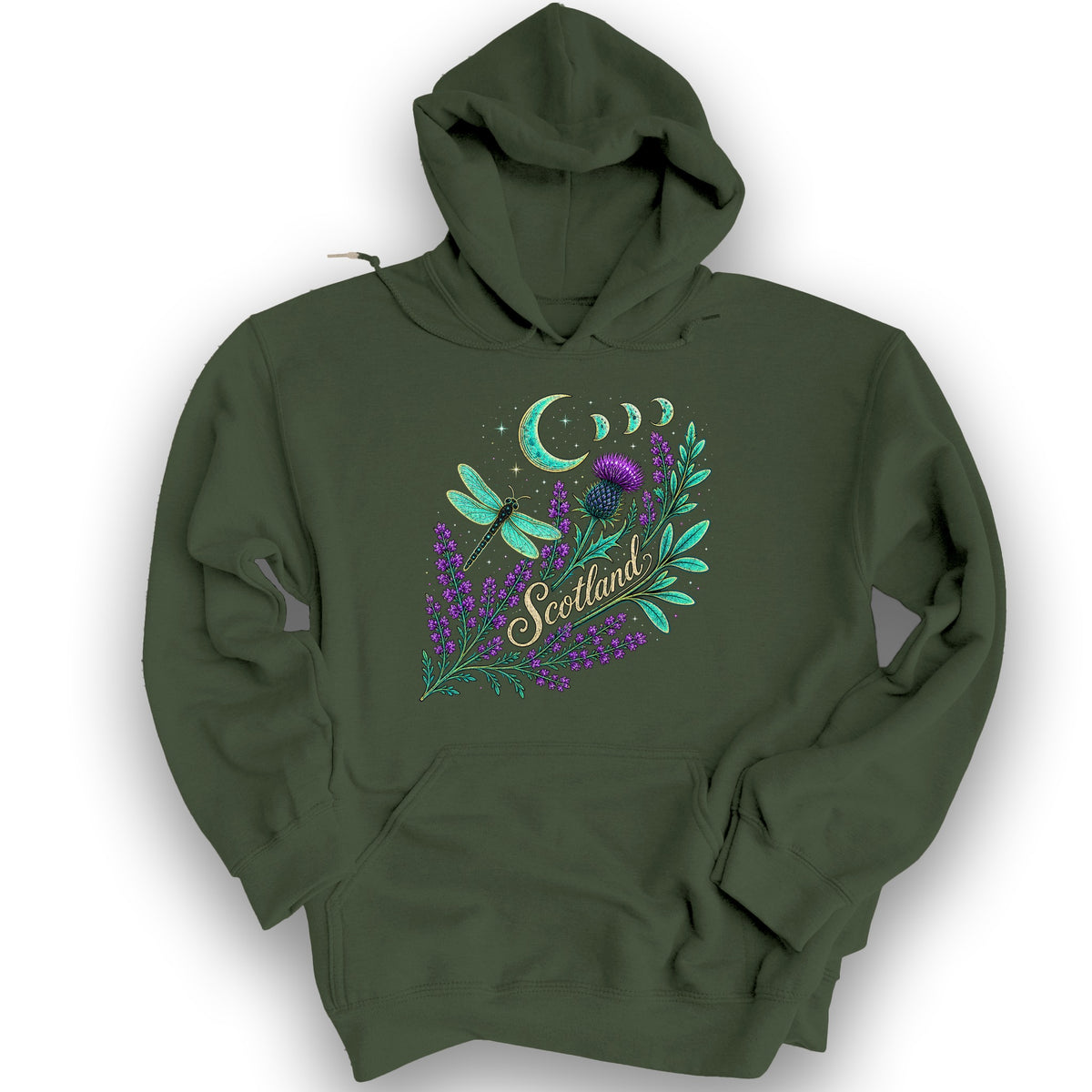 Scotland Mystic Glow Hoodie - Military Green