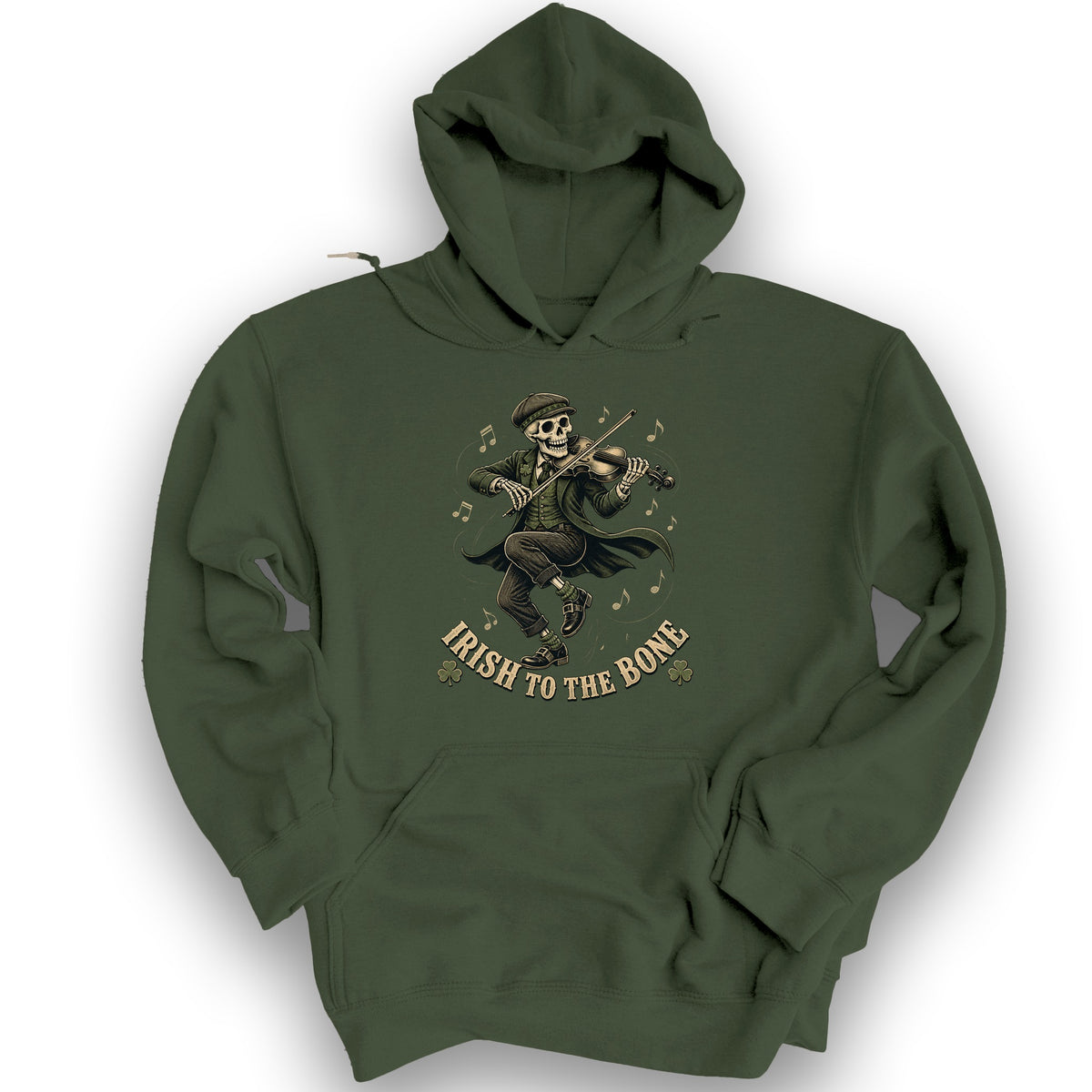 Irish Bone Jig Hoodie - Military Green