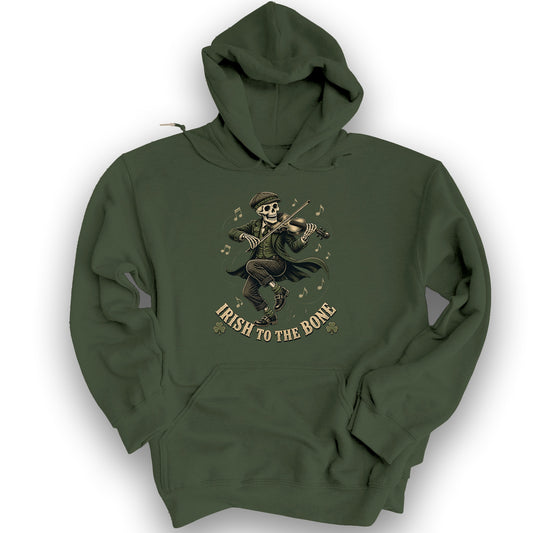 Irish Bone Jig Hoodie - Military Green