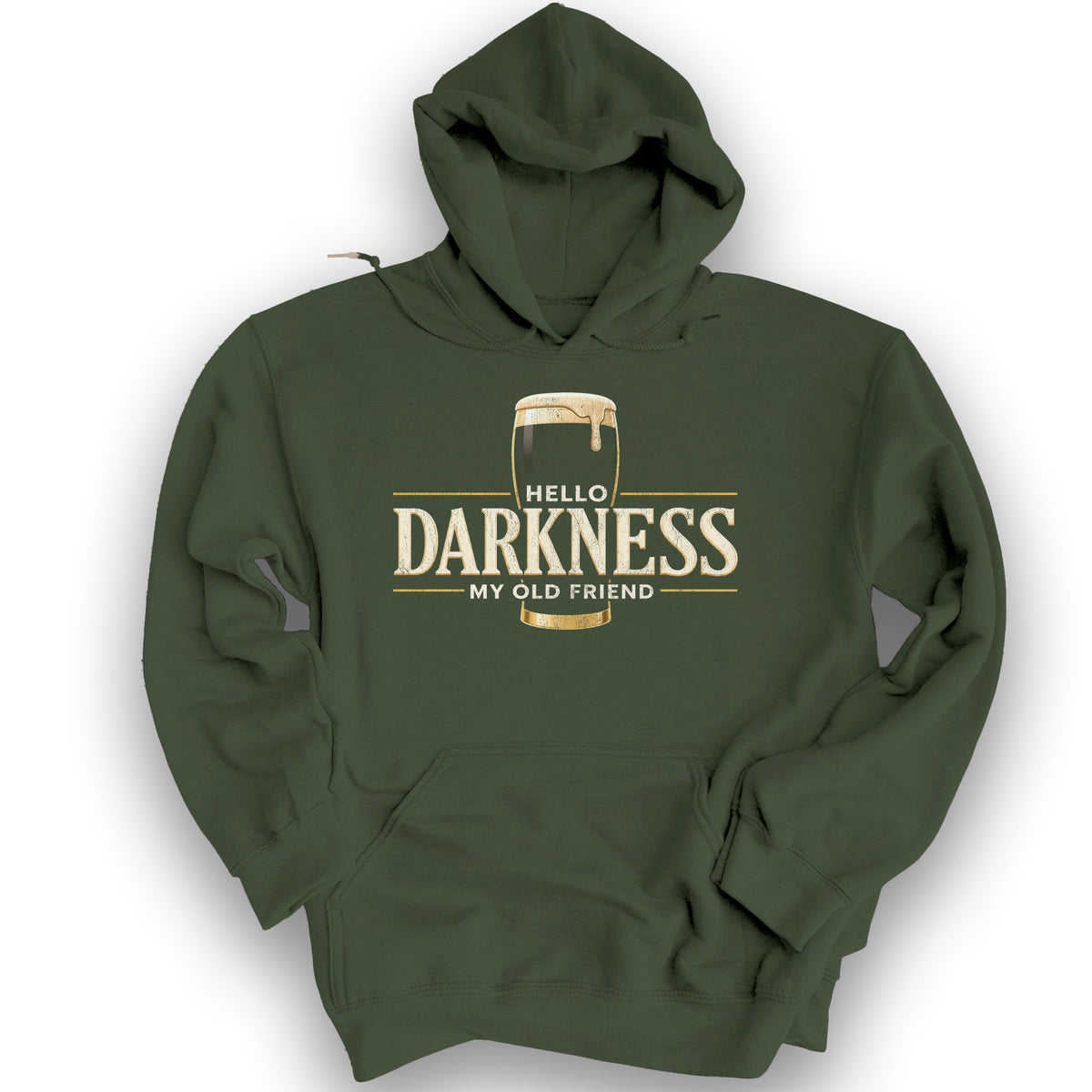 Darkness My Old Friend Hoodie - Military Green