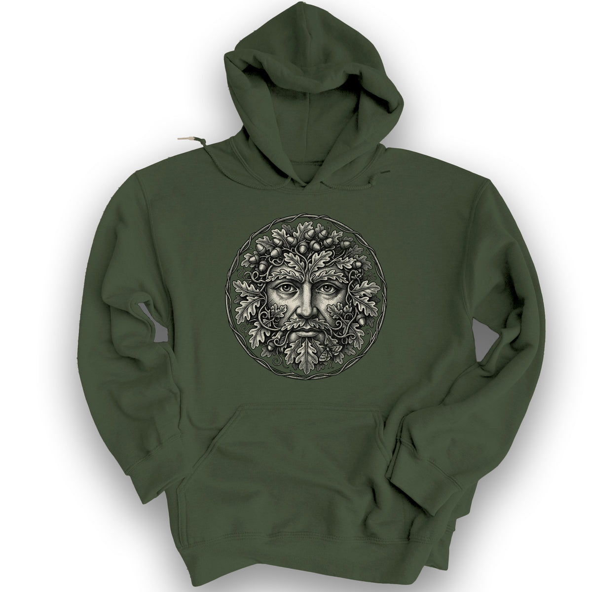 Green Man Hoodie - Military Green