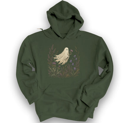 Thistle Ghost Florals Hoodie - Military Green
