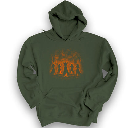 Druid Fires Hoodie - Military Green