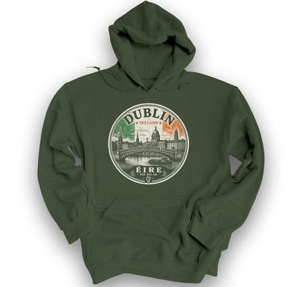 Dublin Badge Hoodie - Military Green