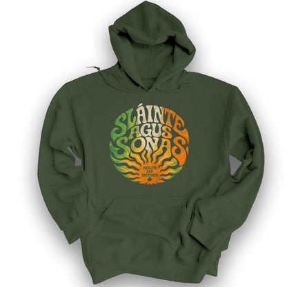 Sláinte Agus Sonas Hoodie - Military Green