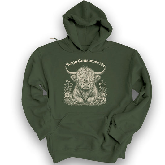 Raging Coo Monogram Hoodie - Military Green