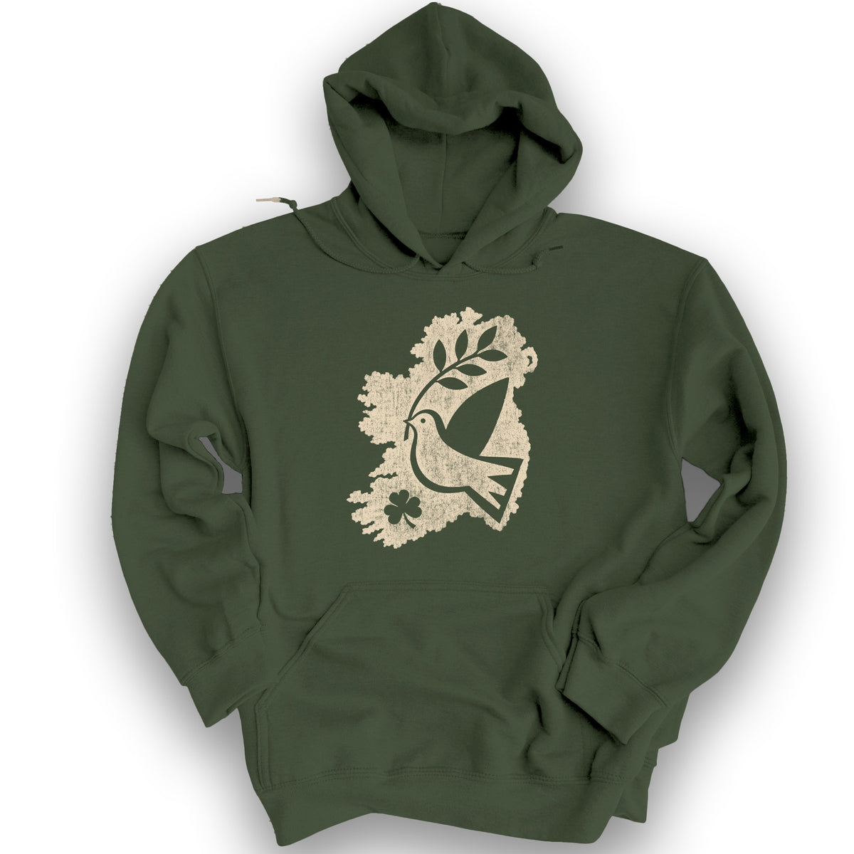 Éire Olive Branch Hoodie - Military Green