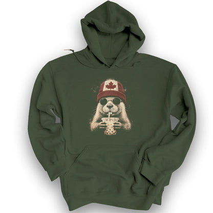 Canada Beaver Attitude Hoodie - Military Green