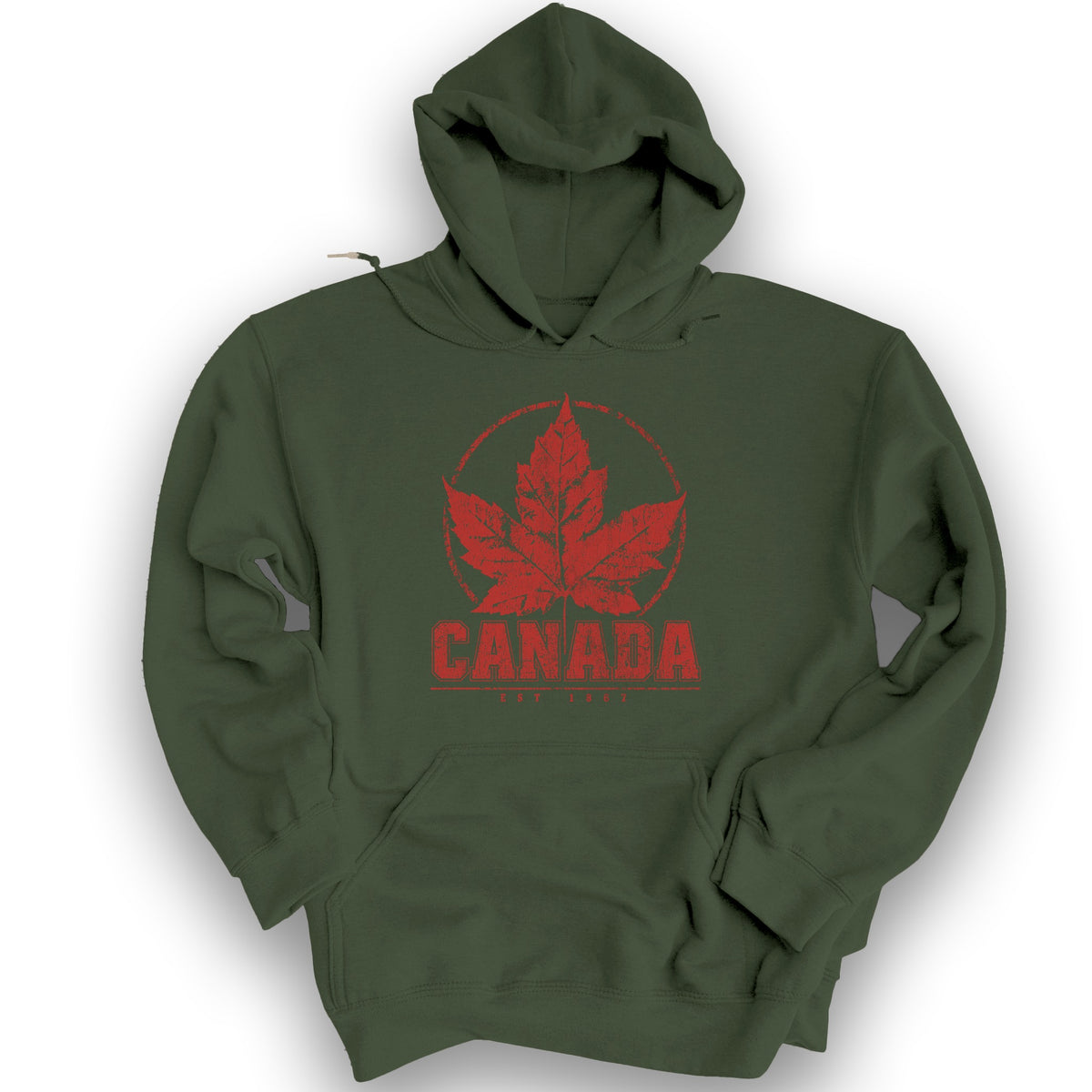 Canada Est. 1867 Hoodie - Military Green