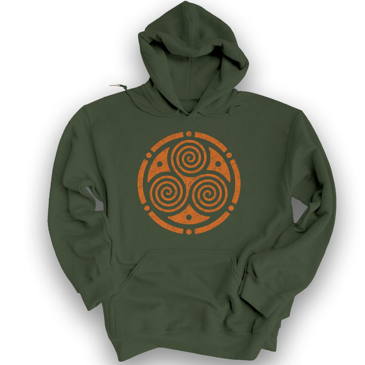 Triskele Circle Hoodie - Military Green