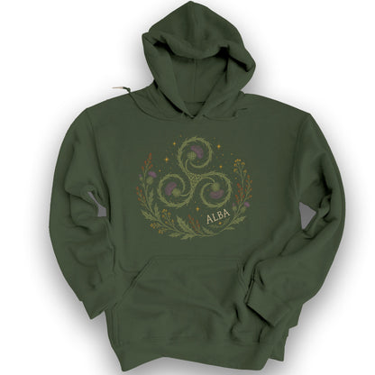 Alba Autumn Triskele Hoodie - Military Green