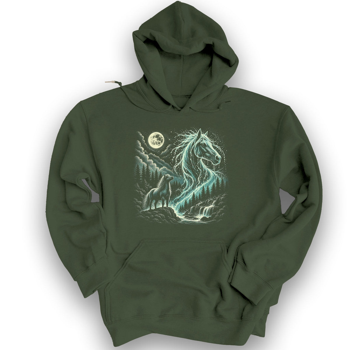 Kelpie 90's Throwback Hoodie - Military Green