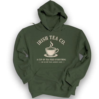 Irish Tea Company Hoodie - Military Green