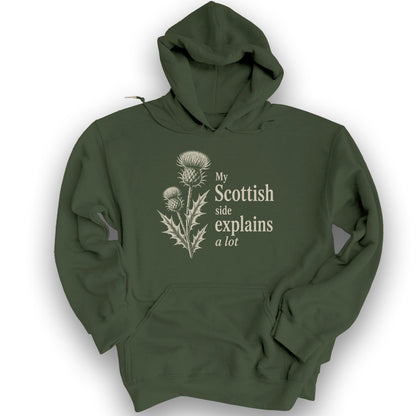 My Scottish Side Hoodie - Military Green