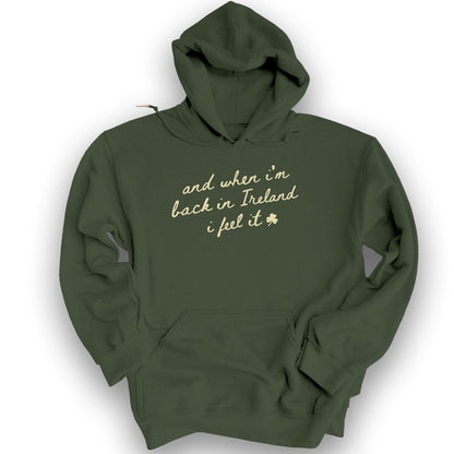Back In Ireland Hoodie - Military Green