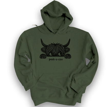 Peek-A-Coo Hoodie - Military Green