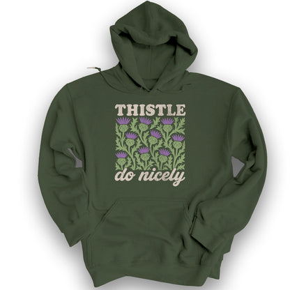 Thistle Do Nicely Hoodie - Military Green
