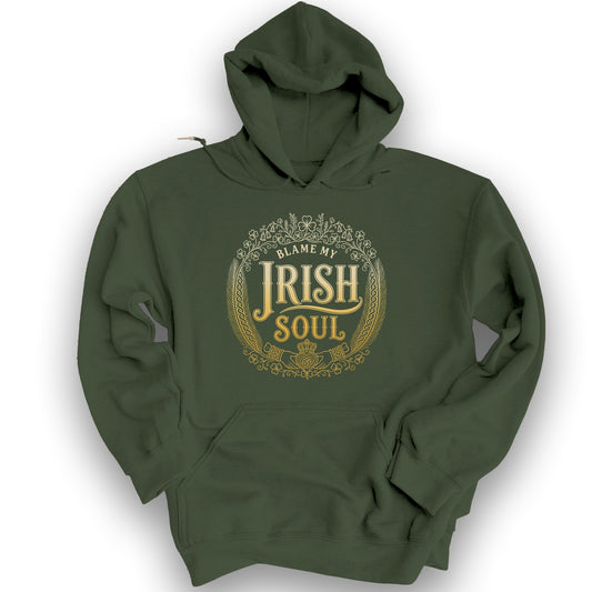 My Irish Soul Hoodie - Military Green