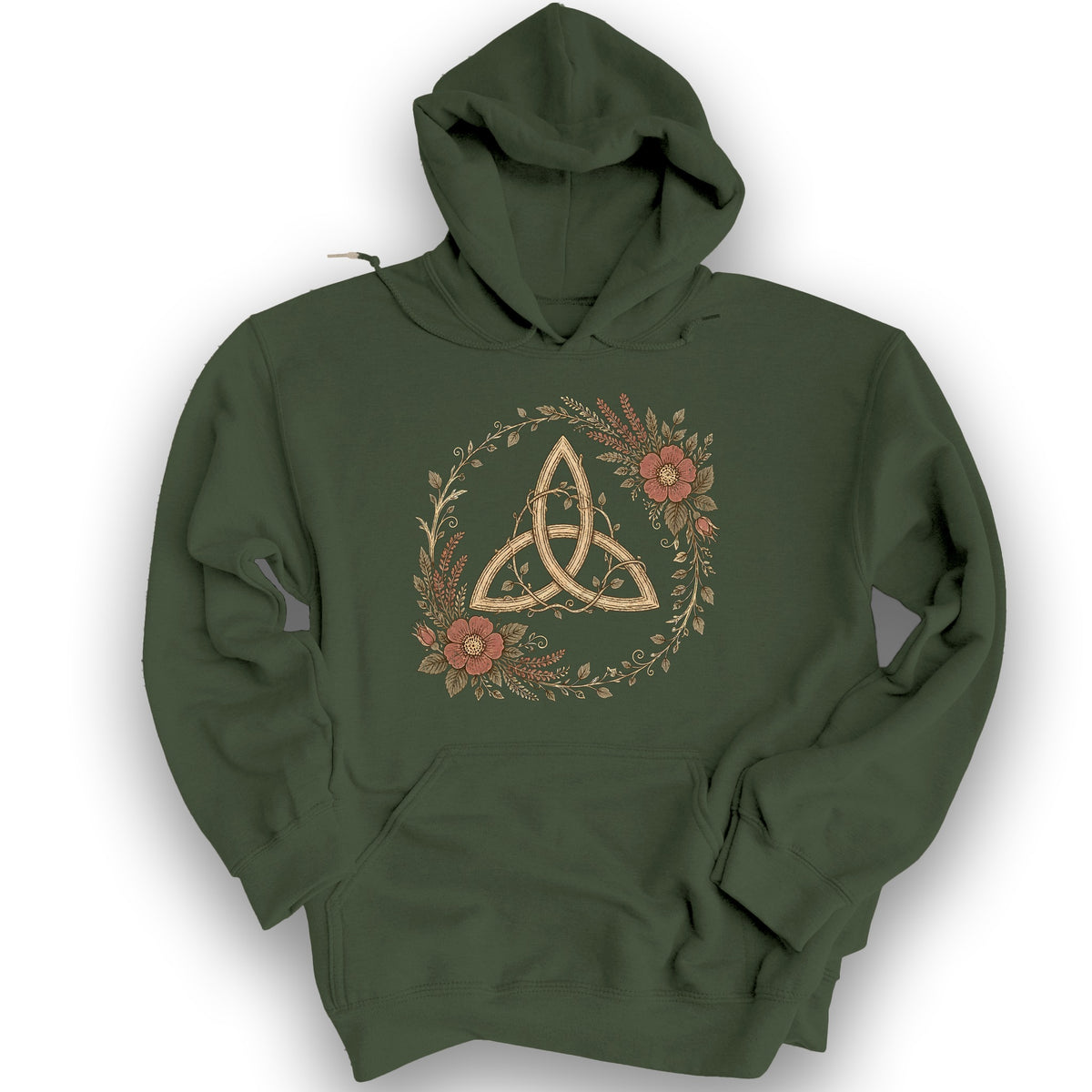 Trinity Garden Wreath Hoodie - Military Green