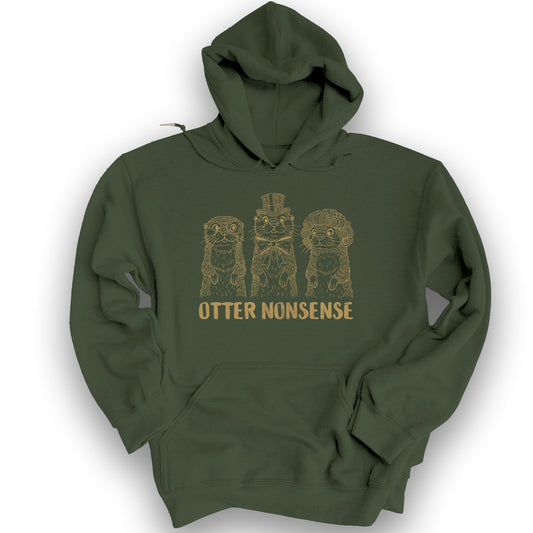Otter Nonsense Hoodie - Military Green