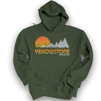 Yellowstone 80's Retro Hoodie - Military Green