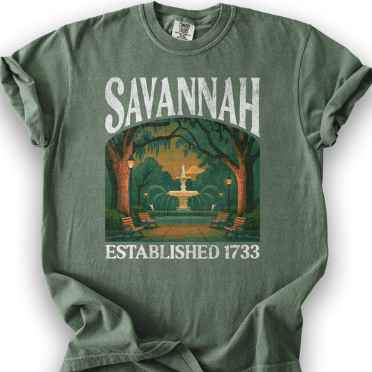 Savannah Georgia "Big and Bold" T-Shirt - Moss