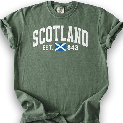 Scotland Varsity Flag T-Shirt - Moss