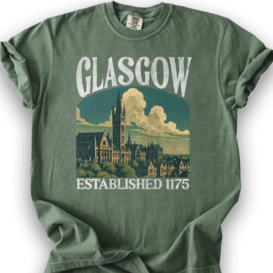 Glasgow Scotland "Big and Bold" T-Shirt - Moss
