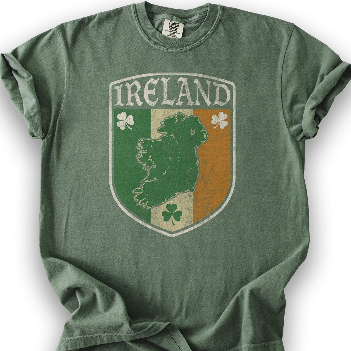 Ireland Vintage Badge T-Shirt - Moss