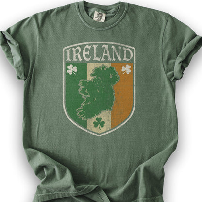 Ireland Vintage Badge T-Shirt - Moss
