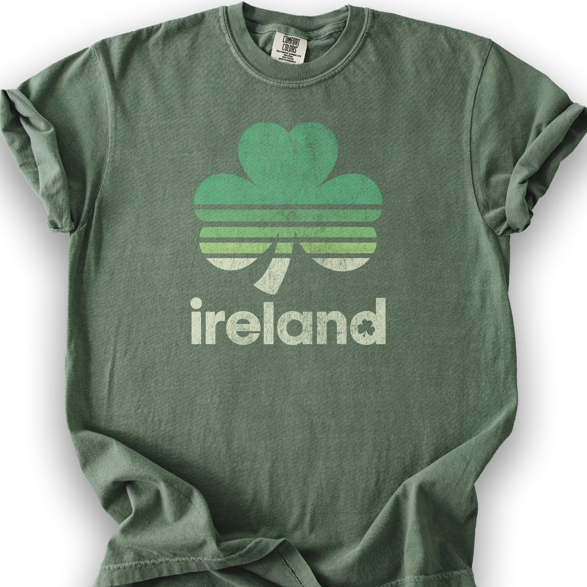 Ireland Retro Shamrock T-Shirt - Moss