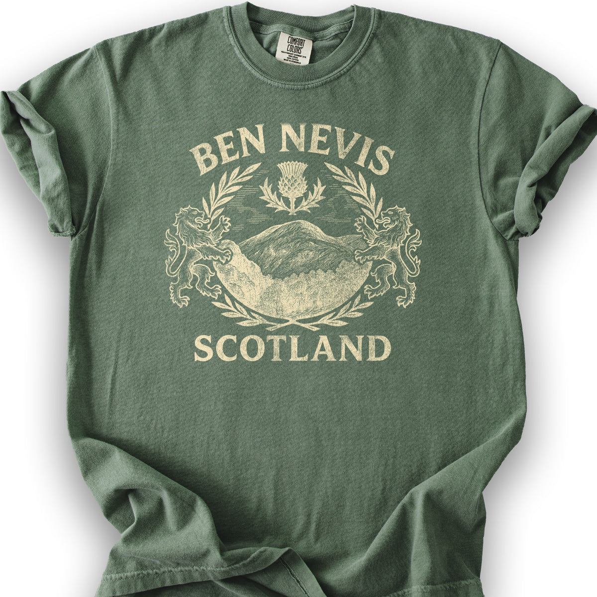 Ben Nevis Scotland T-Shirt - Moss