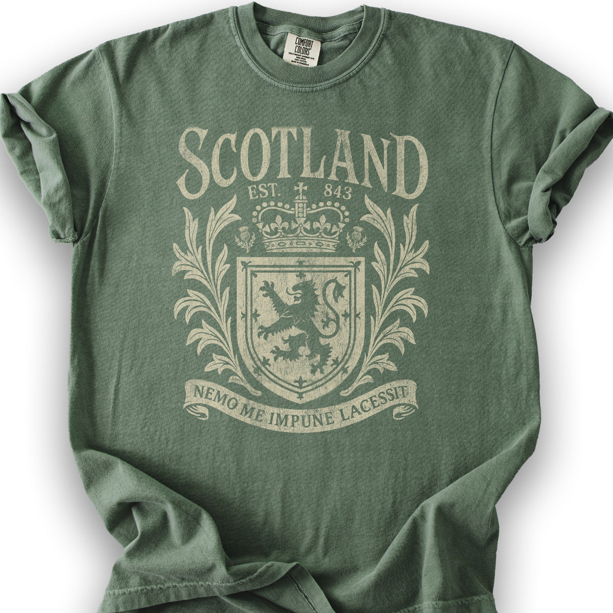 Scotland Vintage Heraldry T-Shirt - Moss