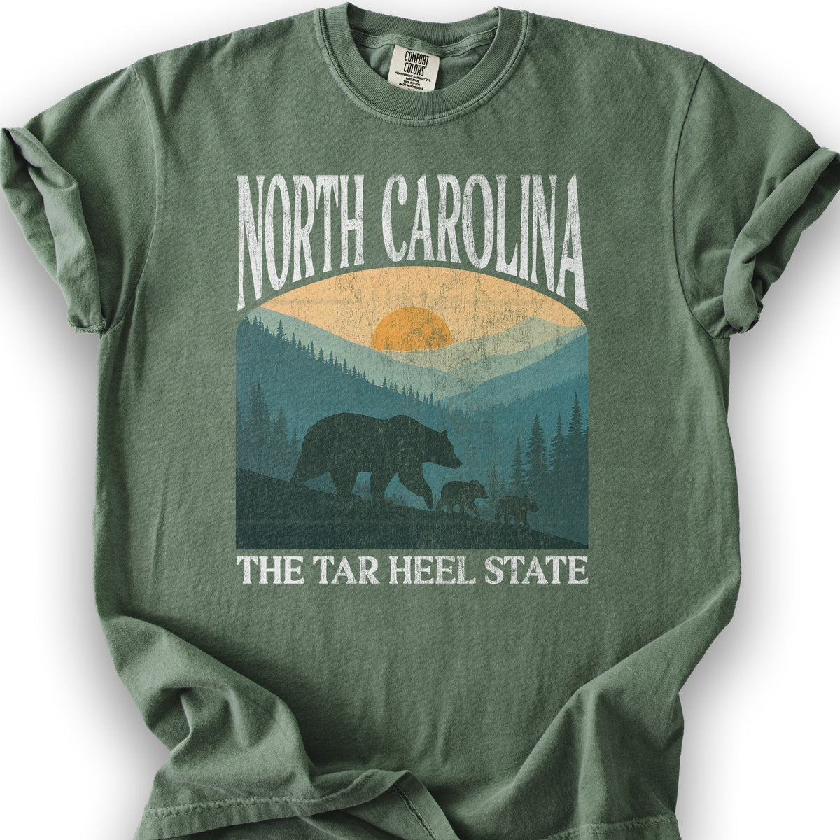 North Carolina Mountains "Big & Bold" T-Shirt - Moss