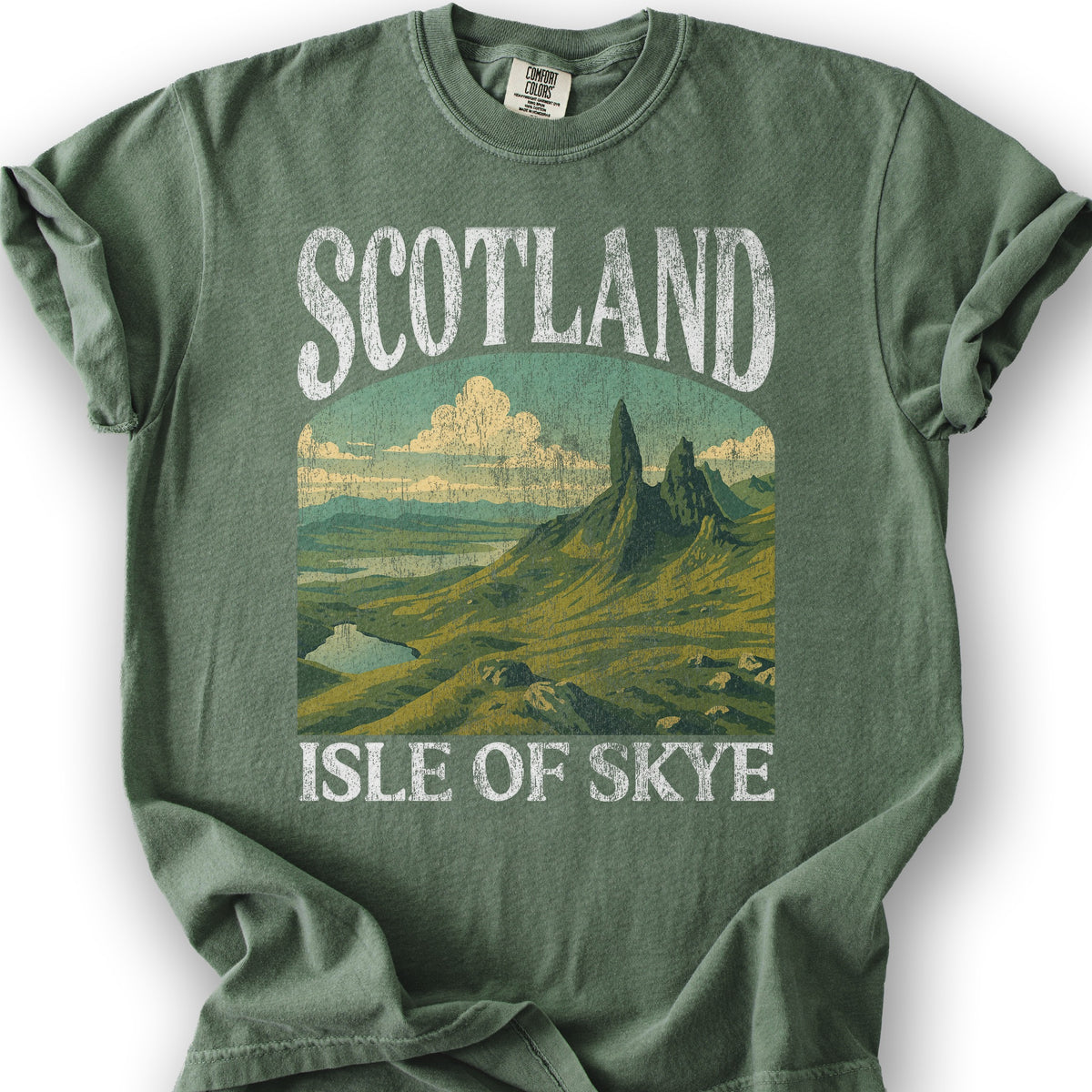 Scotland Isle of Skye "Big & Bold" T-Shirt - Moss