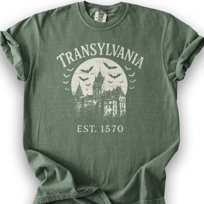 Transylvania Bran Castle T-Shirt - Moss